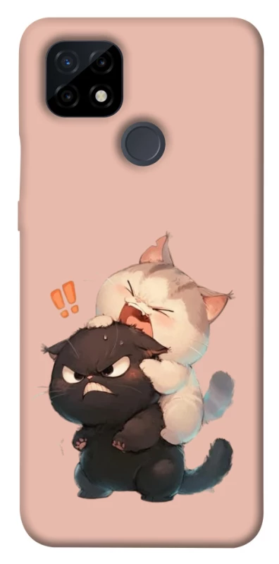 Чехол на Realme C21 Сat and cat фото 1 из 1
