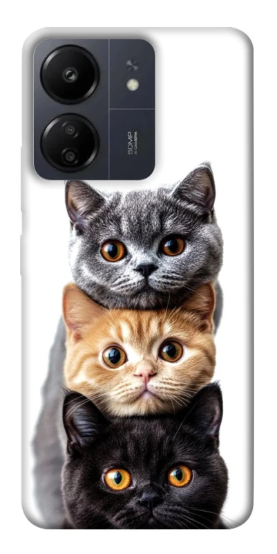 Чехол на Xiaomi Poco C65 Красивые котики фото 1 из 1
