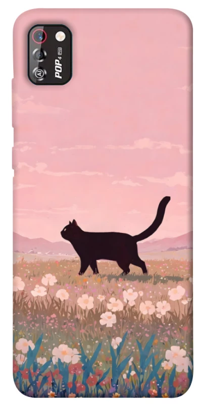 Чохол на TECNO POP 4 Pro cat on a field фото 1 з 1