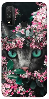 Чохол на Huawei P Smart (2020) Кіт в квітах фото 1 з 1