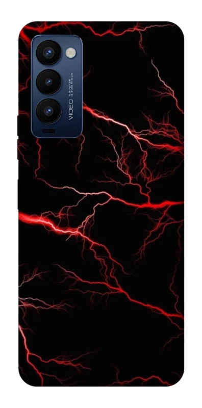 Чехол на TECNO Camon 18 Pro Красная молния фото 1 из 1