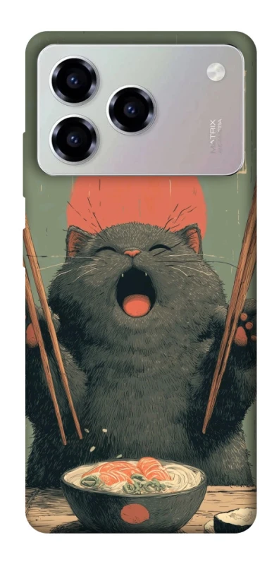 Чехол на ZTE Blade A76 Hungry Cat фото 1 из 1