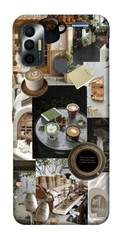 Чохол на TECNO Spark 7 Coffee collage ver.4 фото 1 з 1
