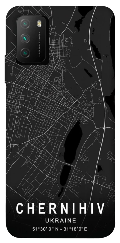 Чехол на Xiaomi Poco M3 Chernihiv map фото 1 из 1