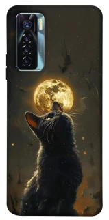 Чехол на TECNO Camon 17 Pro Кот под луной v2 фото 1 из 1