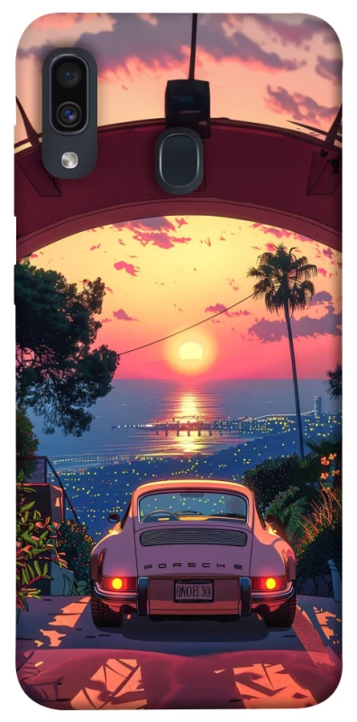 Чохол на Samsung Galaxy A20 / A30 Porsche at sunset фото 1 з 1