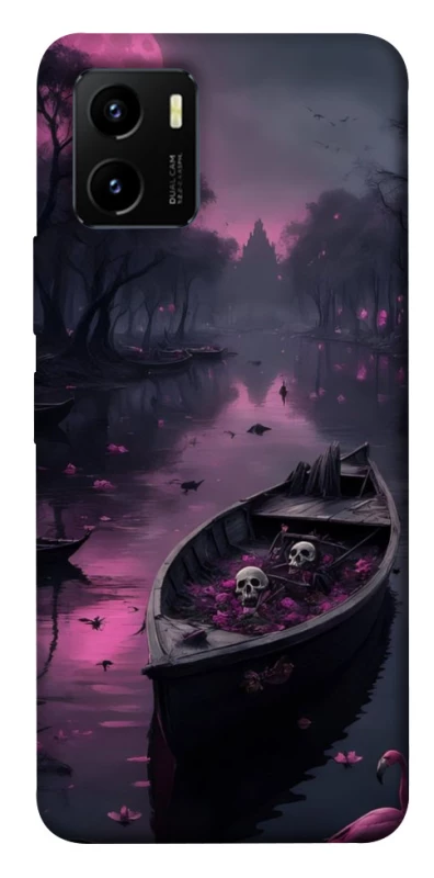 Чехол на Vivo Y15s Boat and flamingo фото 1 из 1