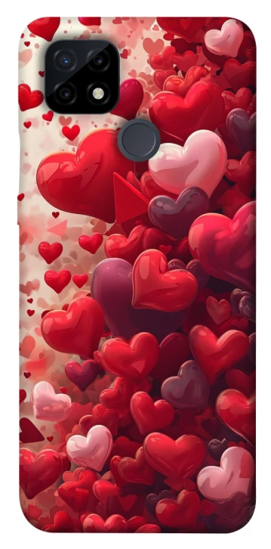 Чехол на Realme C21 Many hearts фото 1 из 1