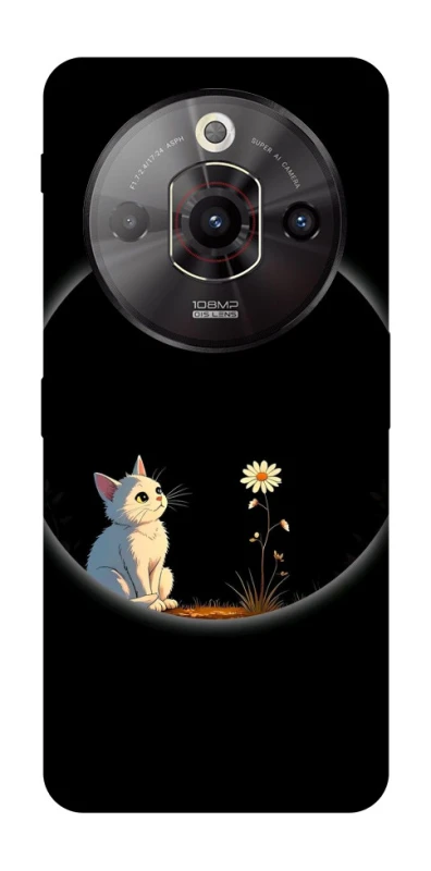 Чохол на ZTE Nubia Focus Pro Cat and flower фото 1 з 1