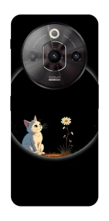 Чехол на ZTE Nubia Focus Pro Cat and flower фото 1 из 1