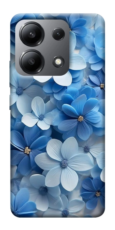 Чехол на Xiaomi Redmi Note 13 4G Синие цветы фото 1 из 1