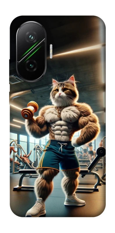 Чехол на Xiaomi Poco F7 Качок кот фото 1 из 1