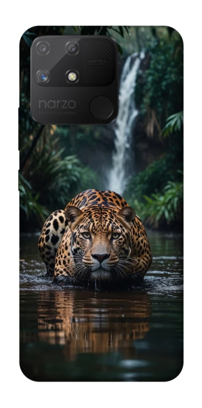 Чохол на Realme Narzo 50A Leopard in water фото 1 з 1