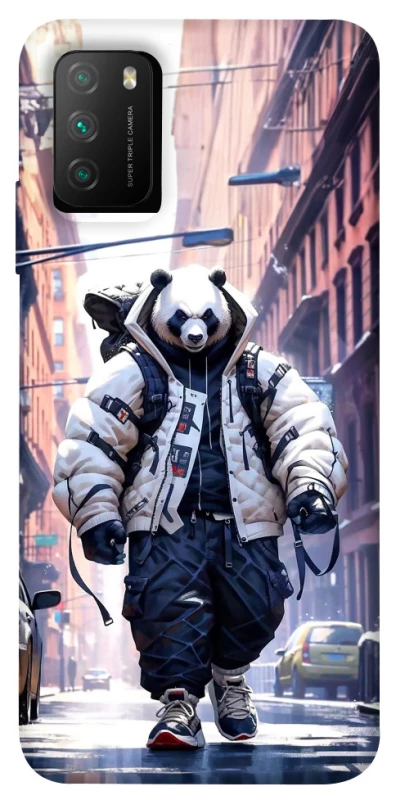 Чехол на Xiaomi Poco M3 Панда курьер фото 1 из 1