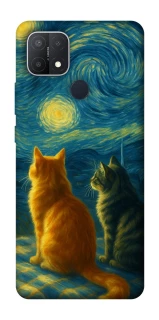 Чехол на Oppo A15s / A15 Cats under the stars фото 1 из 1