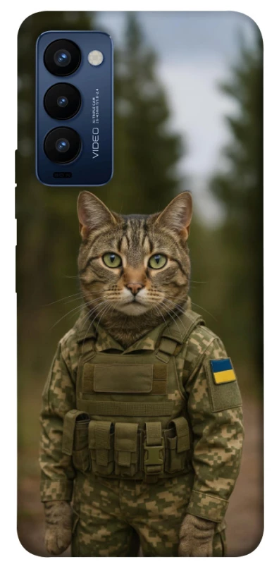 Чехол на TECNO Camon 18 Кот защитник фото 1 из 1