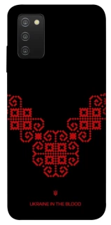 Чохол на Samsung Galaxy A03s Чорно-червона вишиванка фото 1 з 1