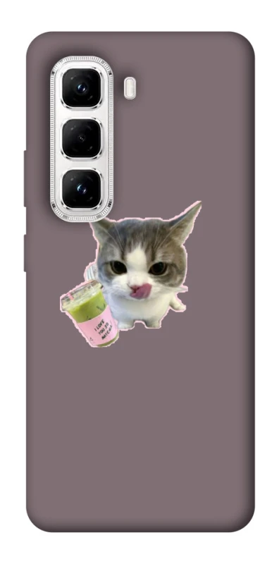 Чохол на Infinix Hot 50 Pro cat matcha фото 1 з 1