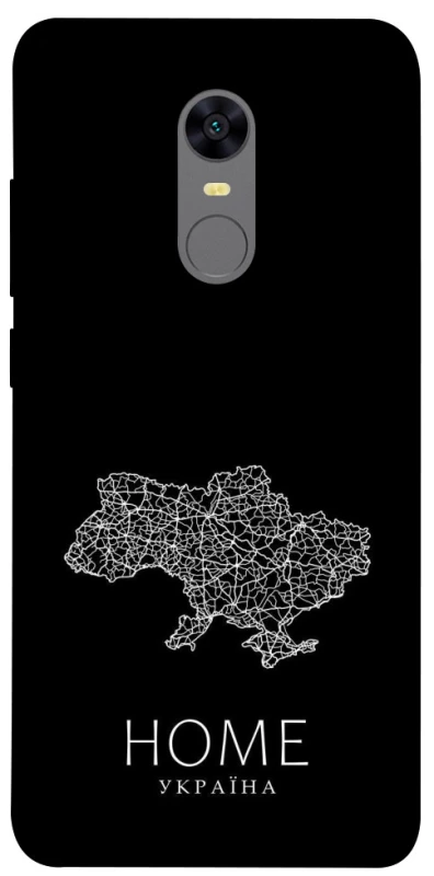 Чохол на Xiaomi Redmi 5 Plus / Redmi Note 5 (Single Camera) Ukraine black map фото 1 з 1