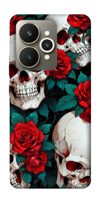 Чехол на Realme 15 skull and rose фото 1 из 1