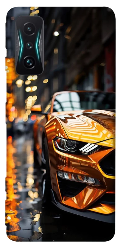Чохол на Xiaomi Redmi K50 Gaming Golden sports car фото 1 з 1