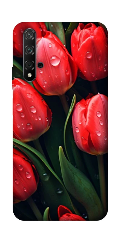Чохол на Huawei Honor 20 / Nova 5T Червоні тюльпани фото 1 Чохол на Huawei Honor 20 / Nova 5T Червоні тюльпани фото 1 з 1