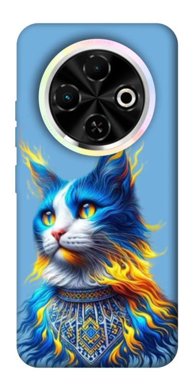 Чехол на TECNO Spark 30C Кот патриот фото 1 из 1