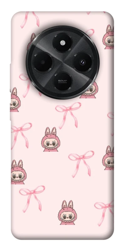 Чохол на Xiaomi Poco M7 Pink bows and Labubus фото 1 з 1