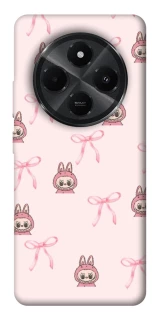Чохол на Xiaomi Redmi A4 Pink bows and Labubus фото 1 з 1