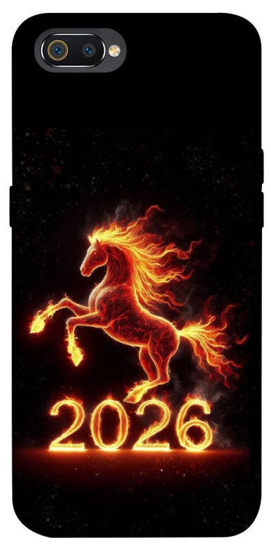 Чехол на Realme C2 Red Fire Horse ver.1 фото 1 из 1