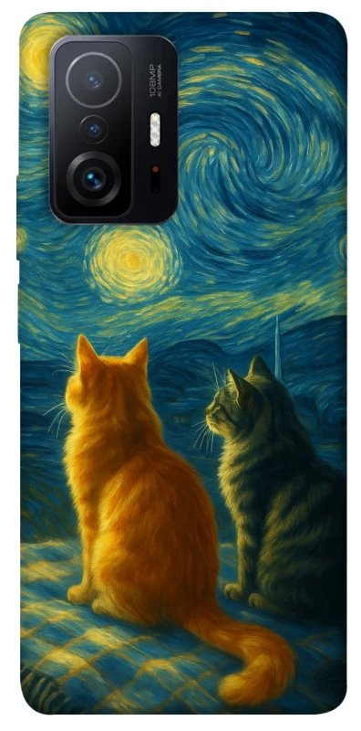 Чохол на Xiaomi 11T / 11T Pro Cats under the stars фото 1 з 1