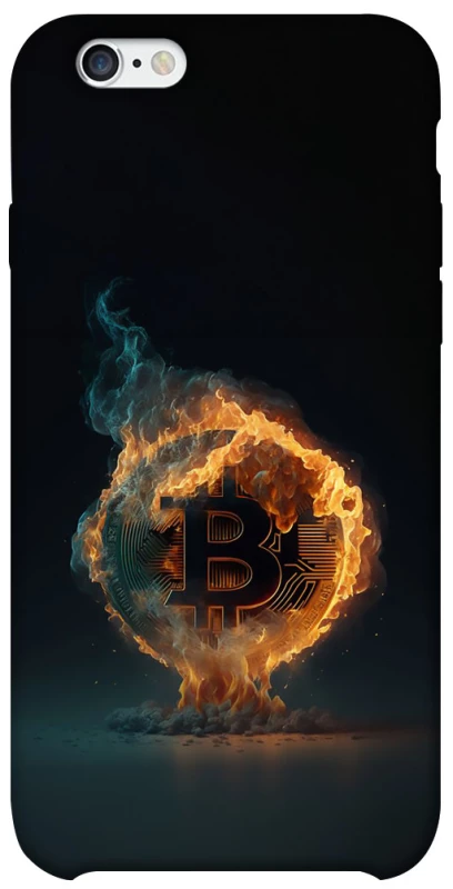 Чохол на Apple iPhone 6/6s (4.7") Fire Bitcoin фото 1 з 1