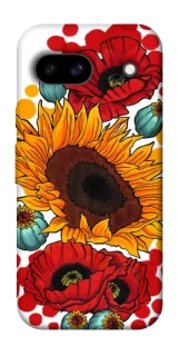 Чехол на Google Pixel 8a Подсолнечники и маки фото 1 из 1