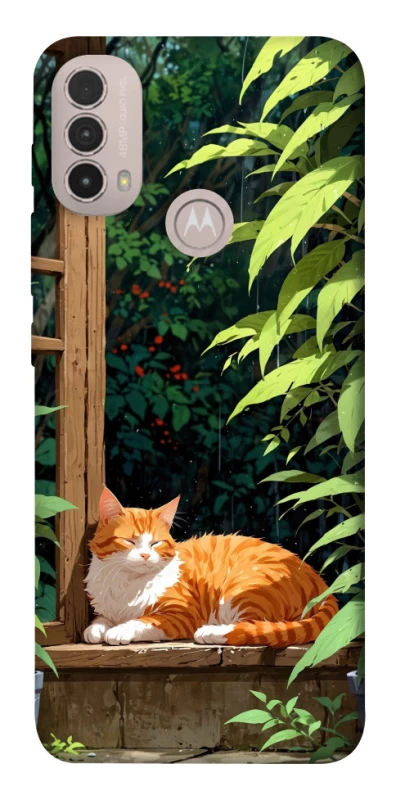 Чохол на Motorola Moto E40 red cat фото 1 з 1