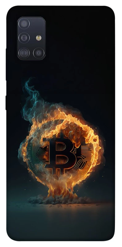 Чохол на Samsung Galaxy M51 Fire Bitcoin фото 1 з 1