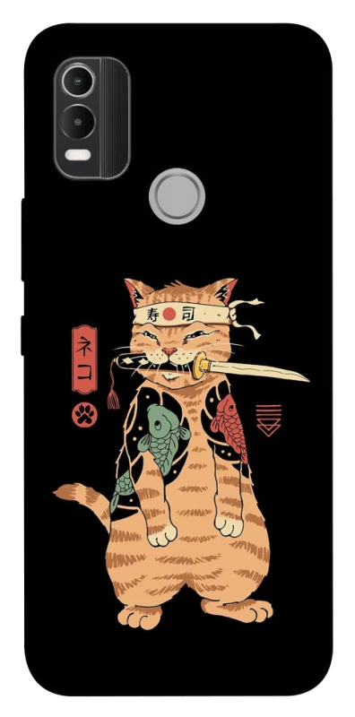 Чохол на Nokia C21 Plus Кіт-самурай фото 1 з 1