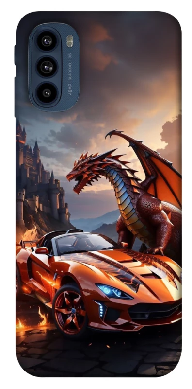 Чехол на Motorola Moto G41 Сar and dragon фото 1 из 1