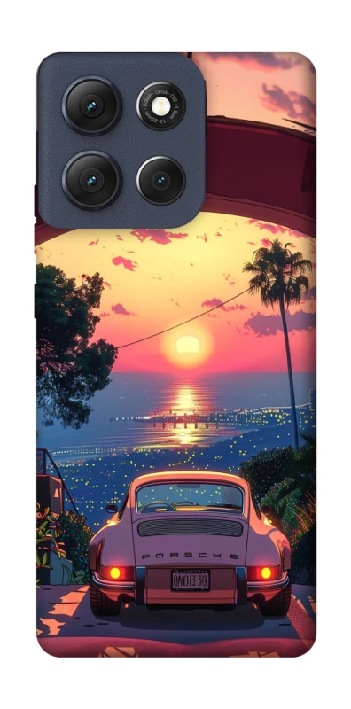 Чехол на Motorola Moto G86 Porsche at sunset фото 1 из 1