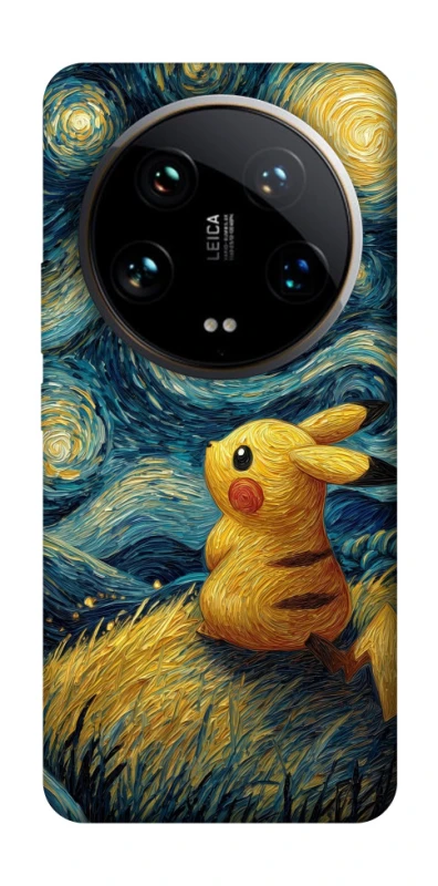 Чохол на Xiaomi 14 Ultra Pikachu and Van Gogh фото 1 з 1