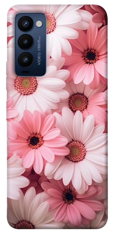 Чехол на TECNO Camon 18 Розовые цветы v2 фото 1 из 1