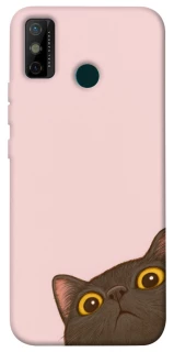Чехол на TECNO Spark 6 Go Peeping cat фото 1 Чехол на TECNO Spark 6 Go Peeping cat фото 1 из 1