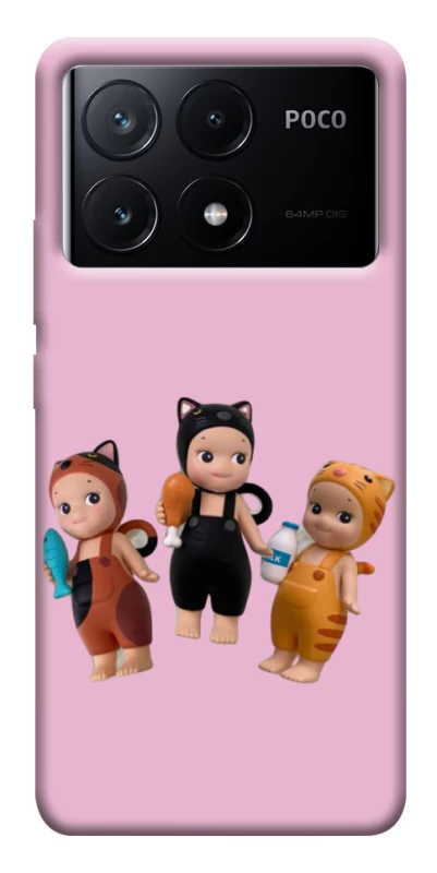 Чохол на Xiaomi Poco X6 Cat Cafe Trio фото 1 з 1