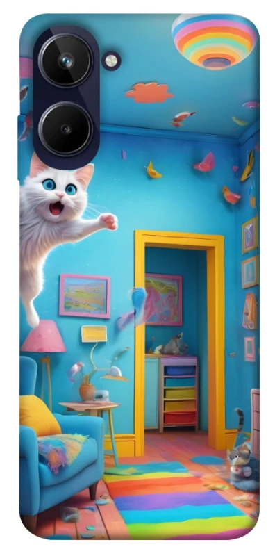 Чехол на Realme 10 4G crazy cat фото 1 из 1