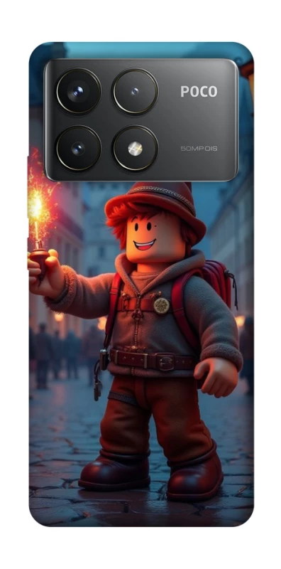 Чохол на Xiaomi Poco F6 Pro Roblox Fire Logo Blue Flames фото 1 з 1