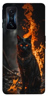 Чехол на Xiaomi Poco F4 GT Огненный кот фото 1 из 1