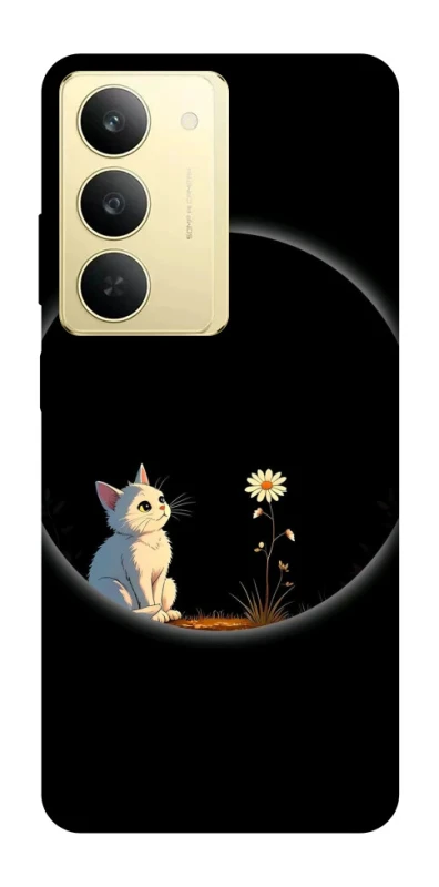 Чехол на Realme 14x Cat and flower фото 1 из 1