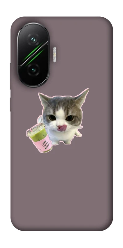 Чохол на Xiaomi Poco F7 cat matcha фото 1 з 1