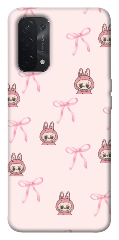 Чехол на Oppo A54 5G / A74 5G Pink bows and Labubus фото 1 из 1