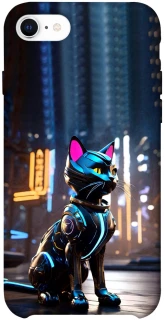 Чехол на Apple iPhone SE (2020) Cyber cat фото 1 из 1