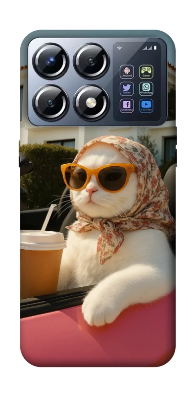 Чехол на Xiaomi POCO X8 Pro Stylish Cat Cruise фото 1 Чехол на Xiaomi POCO X8 Pro Stylish Cat Cruise фото 1 из 1